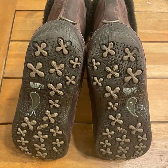 Northface Abby III brown suede leather shearling women’s boots size 7 - Picture 8 of 10